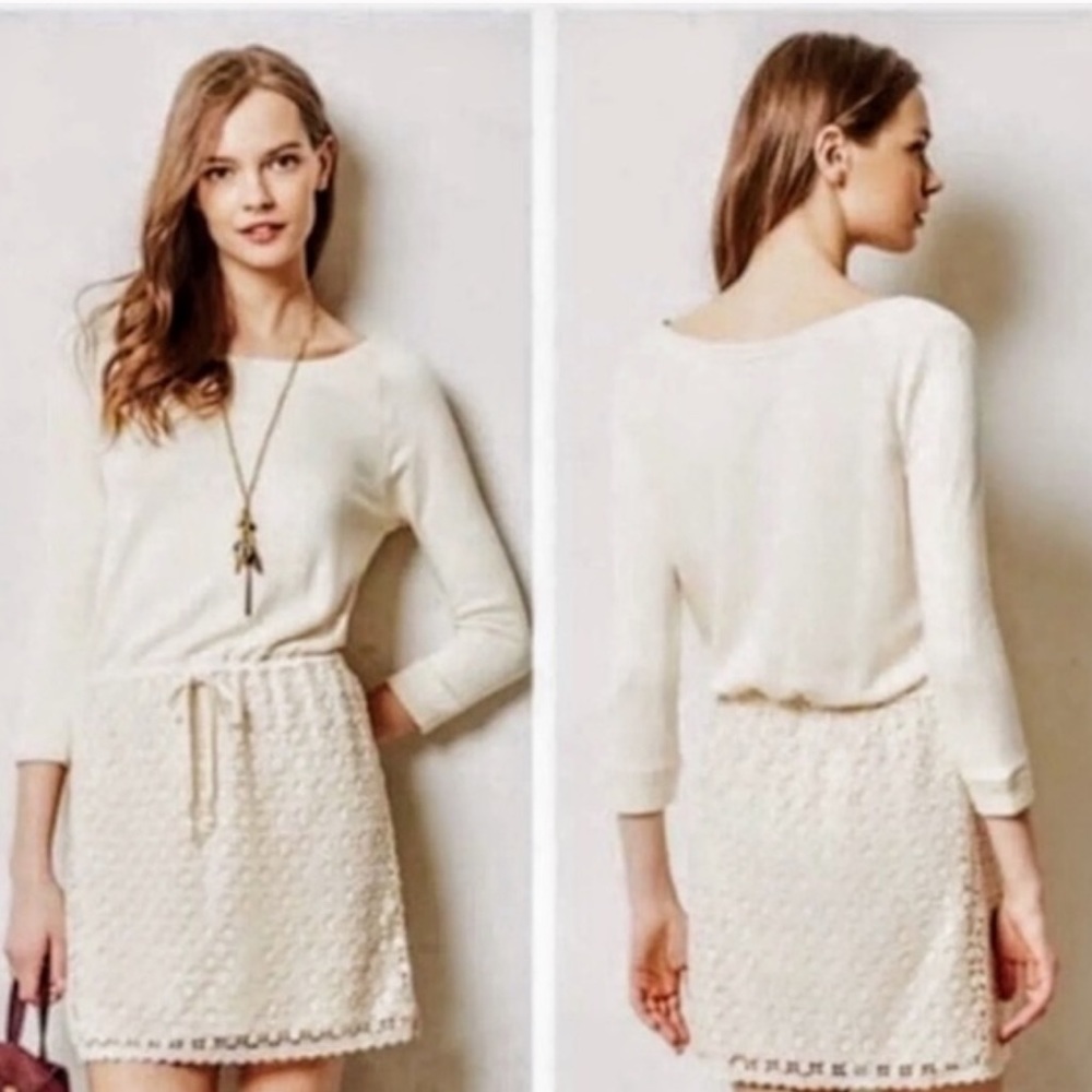 Anthro Saturday Sunday Sweater Lace Dress